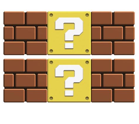 Mario Bricks, Super Mario Bros Birthday Party, Super Mario Games, Mario Bros Birthday, Question Marks, Mark Tattoo, Mario Birthday Party, Alphabet Songs, Super Mario Birthday