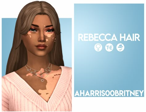 Rebecca Hair | aharris00britney on Patreon Aharris00britney Hair, Cc Face, Sims4 Clothing, Sims Lookbook, Basic Hairstyles, Ts4 Mods, Sims Inspiration, Sims 4 Tsr, Cc Hair