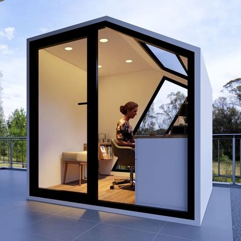 Prefab Tiny HomeStay Cabin Glass Inn Outdoor Garden Office Pod Container Villa, Sunroom Glass house - AliExpress Small Office Glass Cabin Design, Small Glass House Garden, Small Garden Office Pod, Container Villa, Glass House Garden, Office Terrace, Small Garden Office, Modern Glass House, Shepherds Huts