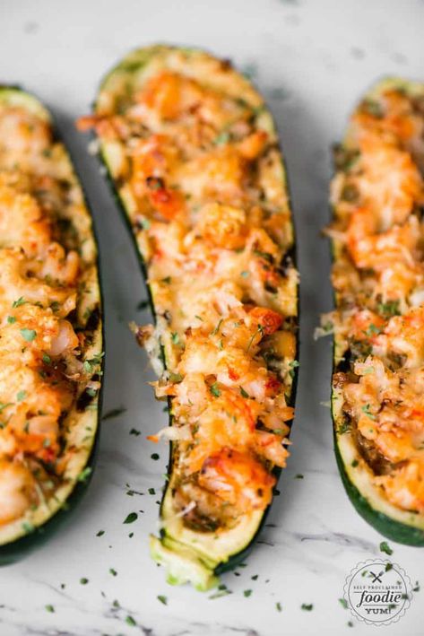 Shrimp Zucchini Boats, Chicken Parmesan Zucchini Boats, Zucchini Boats Recipe, Keto Chicken Parmesan, Anchovy Pasta, Zucchini Boat, Low Carb Shrimp, Boat Recipes, Shrimp Zucchini