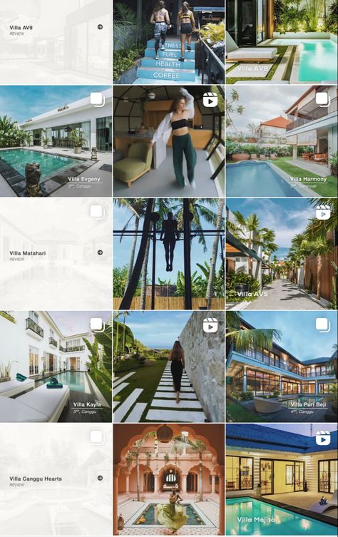 Hotel Instagram Feed, Instagram Grid, Real Estate Branding, Instagram Feed Ideas, Rental Property, Luxury Villa, Luxury Travel, Real Estate Agent, Art Art