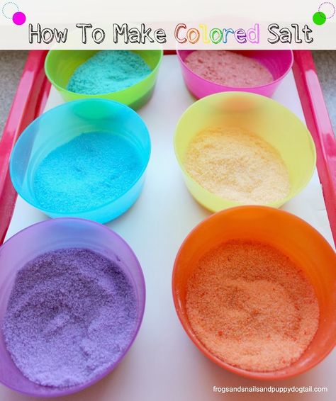 Colored Salt, Busy Activities, Sensory Art, Play Food, Childrens Crafts, Sensory Bins, Table Ideas, Play Activities, Preschool Art