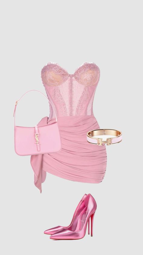 Dress Outfits Party, Classy Outfits For Women, Birthday Fits, Looks Party, Pink Girly Things, Pretty Prom Dresses, Pink Vibes, Evening Outfits, Glam Dresses