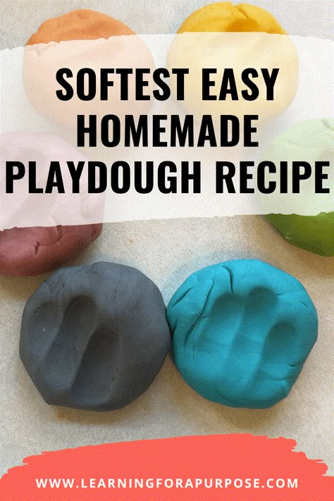 Easy Homemade Playdough Recipe. Rainbow Colored Playdough in Balls. Best Homemade Playdough Recipe, Easy Homemade Playdough, Make Your Own Playdough, Best Playdough Recipe, Easy Homemade Playdough Recipe, Easy Playdough Recipe, Cooked Playdough, Play Dough Recipes, Diy Playdough