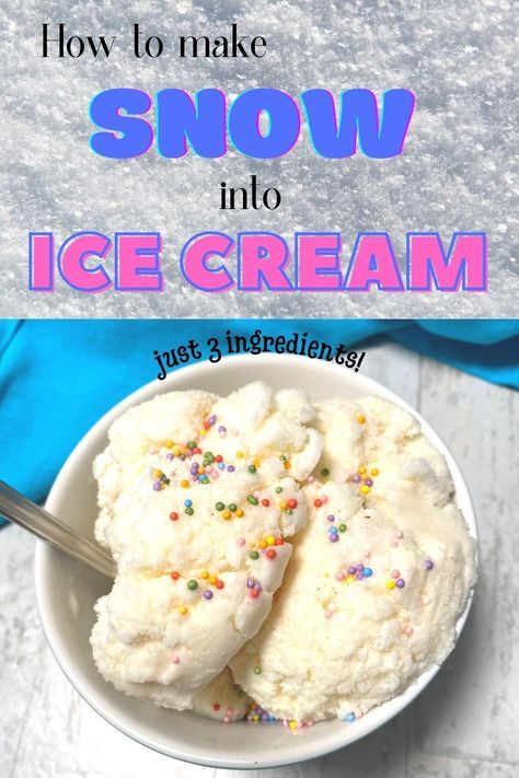 Snow Cream Recipe With Milk, Snow Cream Recipe Condensed Milk, Snow Ice Cream Recipe, Cloud Dessert, Snow Activity, Snowcream Recipe, Hot Chocolate Desserts, Homemade Snow, Snow Recipe