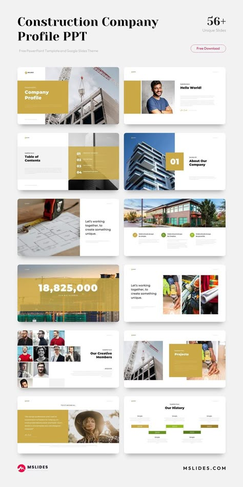 Company Profile Construction Business, Construction Profile Design, Company Profile Ppt Design, Construction Company Portfolio, Company Presentation Template, Construction Portfolio Design, Company Profile Presentation Design, Construction Company Profile Template, Construction Presentation Design