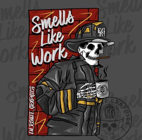 Firefighter Skeleton, Firefighter Decals, Turnout Gear, Firefighter Art, Firefighter Humor, Firefighter Emt, Fire Life, Traditional Tattoo Art, Fire Art