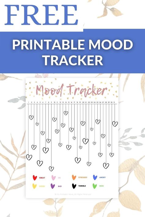 Mood Tracker Free Printable, Bullet Journal Reflection, Mood Planner, Health Tracker Printable, Health Printables, Mental Health Tracker, Printable Mood Tracker, Bullet Journal Templates, Life Tracker