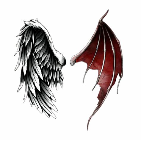 Alas Tattoo, Wing Tattoo Men, Feminine Skull Tattoos, Devil Angel, Bestie Tattoo, Evil Tattoos, Wing Tattoo Designs, Clock Tattoo Design, Demon Tattoo