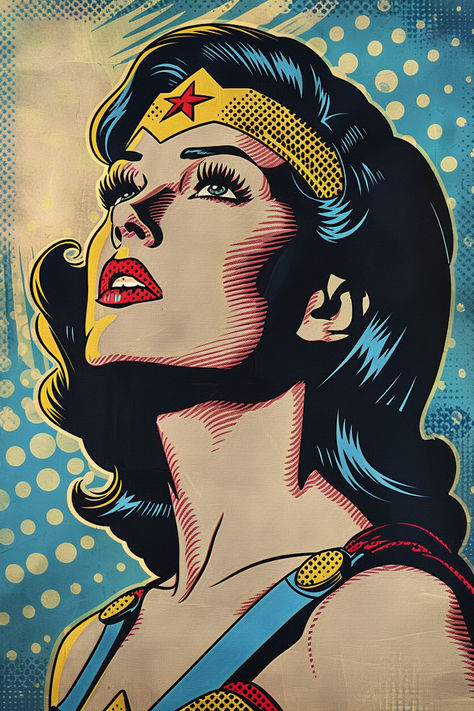 #hyperpopart #digitalart #popart Superman Pop Art, Cool Eye Drawings, Comic Makeup, Superhero Pop Art, Wonder Woman Drawing, Hyper Pop, Egyptian Goddess Art, Marvel Comics Vintage, Wonder Woman Superman