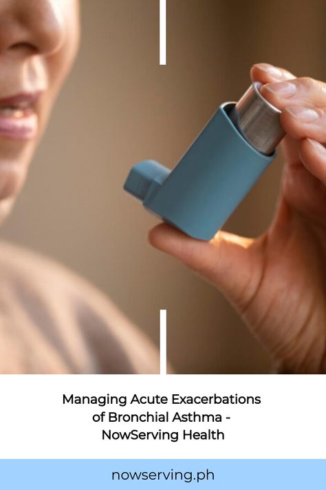 Person using an asthma inhaler, with text about managing acute asthma below. Bronchial Asthma, Respiratory Therapy, Health Podcast, Asthma Symptoms, Patient Education, Asthma Attacks, Respiratory Health, Irritable Bowel, Medical History