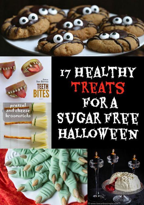 Check out these great recipe ideas by leading food bloggers for a healthy and sugar free Halloween! Sugar Free Halloween Desserts, Halloween Treat Recipes, Muffins Halloween, Savoury Treats, No Tricks Just Treats, Healthy Halloween Treats, Treats Halloween, Healthy Halloween Snacks, Halloween Treats For Kids