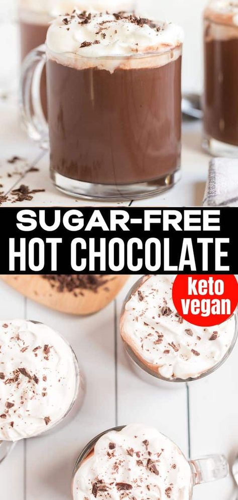 Vegan Hot Chocolate - Dairy-free Hot Chocolate | Whole New Mom Easy Homemade Hot Chocolate, Crock Pot Hot Chocolate Recipe, Monthly Meals, Sugar Free Hot Chocolate, Dairy Free Hot Chocolate, Gf Snacks, Thm Drinks, Whipped Coconut Cream, Hot Cocoa Mix Recipe