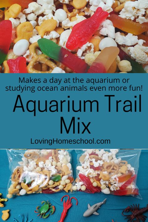 Summer Trail Mix Recipes For Kids, Underwater Themed Snacks, Ocean Cooking Activities For Kids, Ocean Theme Snacks For Preschool, Fish Snacks For Kids, Ocean Snacks For Preschool, Ocean Themed Snacks For Kids, Ocean Snacks For Kids, Ocean Food Ideas