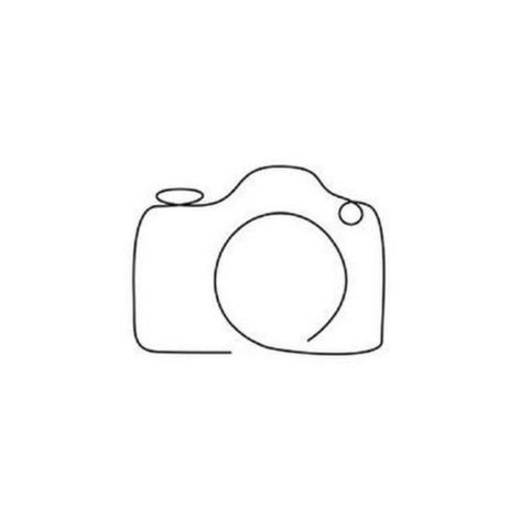 Camera Mini Tattoo, Camera Line Art, Camera Outline, Camera Tattoos, Business Things, Camera Drawing, Camera Tattoo, White Highlights, Aesthetic Fonts