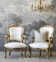 Country Christmas Bedroom, Christmas Bedroom Aesthetic, Glam Room Decor, French Country Christmas, French Arm Chair, Vintage Armchair, Classical Furniture, Glam Room, French Chairs