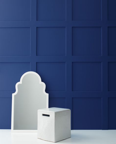 Admiral Blue Benjamin Moore, Benjamin Moore Admiral Blue, Blue Interior Paint, Benjamin Moore Bathroom, Office 2023, Paint Color Swatches, Benjamin Moore Blue, Blue Aesthetics, Staff Lounge