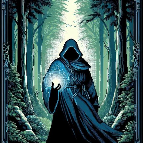 Retro Wizard Art, Wizard101 Wallpaper, Wizard Pfp, Bad Boys Movie, Dark Wizard, Dark Theme, Fantasy Illustration, Sacred Art, Retro Art