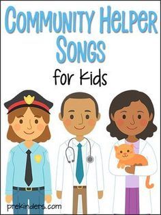 Community Helper Songs, Prek Community Helpers, Community Helpers Lesson Plan, Community Helpers Activity, Preschool Community Helpers Theme, Community Helpers Week, Community Helpers Preschool Crafts, Community Helper Lesson, Community Helpers Kindergarten