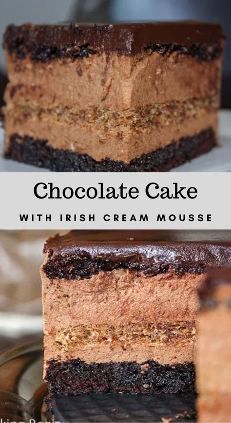 Irish Cakes, Dessert Auction, European Cakes, Infused Chocolate, Chocolate Decadence, Chocolate Ganache Cake, Ganache Cake, Dinner Thanksgiving, Cinnamon Syrup