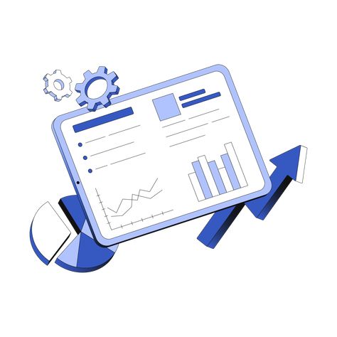 Analytics Illustration, Analytics Design, Data Icon, Business Analytics, Analytics Dashboard, Data Visualisation, Web Analytics, Graph Design, Tablet Screen