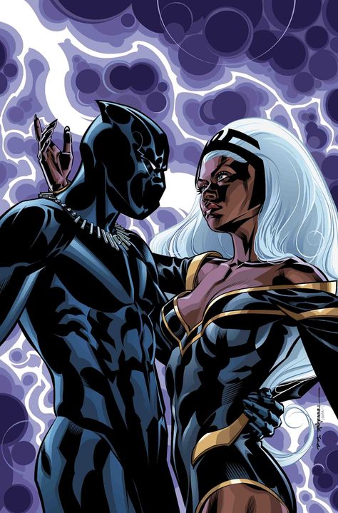 This comic will be released on August 23, 2017. FOREVER MY LADY! Black Panther And Storm, Black Panther Storm, Black Panther Comic, Storm Marvel, Ryan Coogler, Black Panther Art, Black Comics, Bd Comics, Uncanny X-men