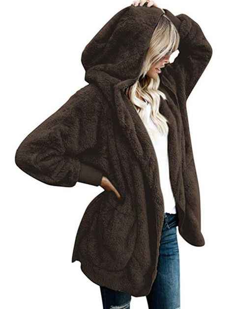 Use Code:RGBF1 Get 25% OFF Discount! Faux Fur Cardigan, Cozy Wear, Fur Cardigan, Fleece Cardigan, Jackets Women, Plus Size Cardigans, Winter Outerwear, Pocket Cardigan, Teddy Coat