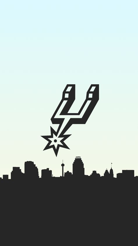 NBA Basketball Team San Antonio Spurs Desktop Background. Basketball Wallpaper in a Skyline, it's a free San Antonio Spurs phone wallpaper. Nba Phone Wallpaper, San Antonio Wallpaper, Nba Wallpapers Desktop, Nba Team Logo Wallpapers, Nba Background Hd Wallpaper, Spurs Wallpaper, Background Basketball, Nba Background, San Antonio Spurs Wallpapers