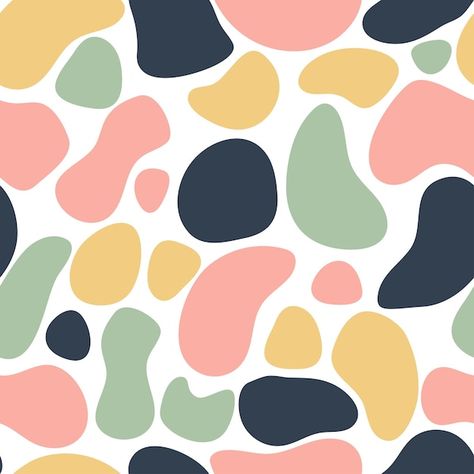 Random Shapes Pattern, Blob Pattern, Bubble Pattern, Draw Shapes, Style Bubble, Random Pattern, Spots Pattern, Vector Drawing, Vector Hand