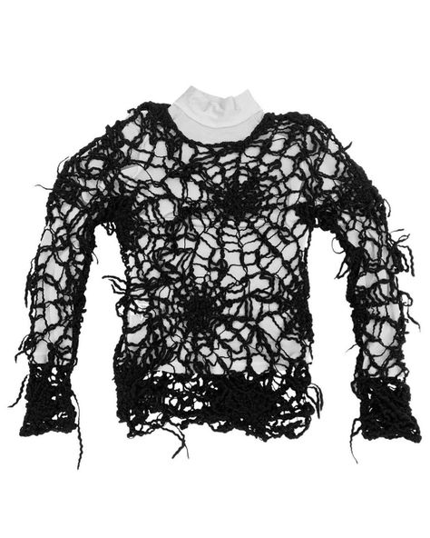 Basic Crochet Top, Spiderweb Sweater, Instagram Number, Number Nine, Basic Crochet, Archive Fashion, Men's Tops, Knitting Inspiration, Alternative Fashion