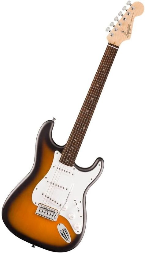 Amazon.com: Fender Squier Debut Series Stratocaster Electric Guitar, Beginner Guitar, with 2-Year Warranty, Includes Free Lessons, 2-Color Sunburst with Matte Finish : Musical Instruments Electric Guitar Beginner, Squier Stratocaster, Guitar Beginner, Guitar Fender, Beginner Guitar, Stratocaster Guitar, Fender Squier, Guitar For Beginners, Fender Stratocaster