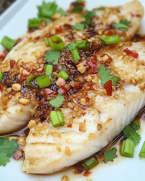 Baked Asian Rockfish - Ava Recipes Rockfish Recipes Baked, Baked Rockfish Recipes, Rockfish Recipe, Rockfish Recipes, Monkfish Recipes, Pecan Chicken, Fish Recipes Healthy, Fresh Fish, Cooked Vegetables