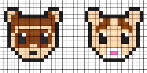 Ferret Perler Bead Patterns, Ferret Perler Beads, Ferret Pixel Art, Hama Beads Kawaii, Hammer Beads, Bug Bag, Perler Ideas, Fuse Bead Patterns, Fusion Beads