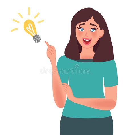 The girl raised her finger and was struck by an idea or decision. Thoughts, feel , #Ad, #idea, #decision, #Thoughts, #struck, #girl #ad Think Illustration, Vector Illustration People, Illustration People, Colour Palettes, Vector Graphics, Stock Illustration, Stock Vector, Vector Illustration, Facial