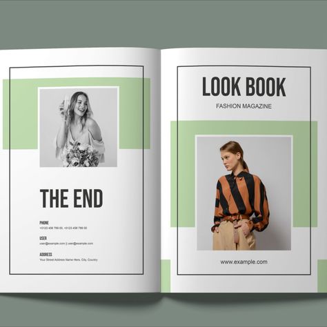 Fashion Lookbook Template Layout Magazine Template Lookbook Magazine, Advertisement Layout, Lookbook Template, Layout Magazine, Lookbook Layout, Lookbook Design, Magazine Advertisement, Business Lifestyle, Book Layout