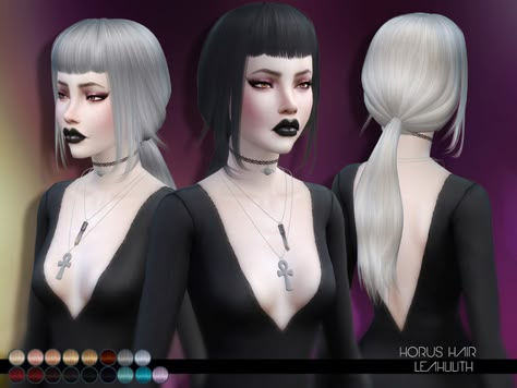 Sims 4 Cc Goth, Vampire Hair, Mod Hair, Sims 4 Anime, Pelo Sims, Gothic Hairstyles, Goth Hair, Sims 4 Teen, Sims4 Clothes