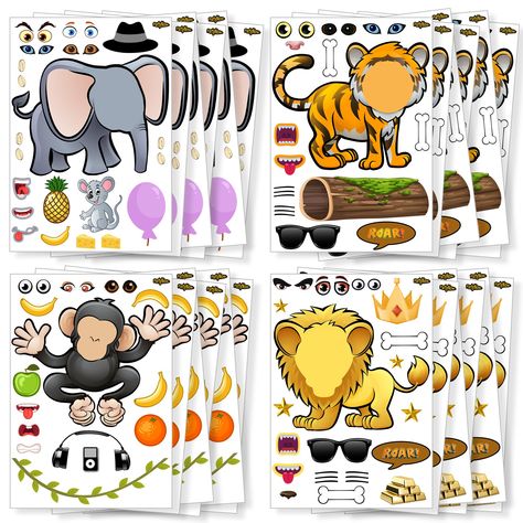 PRICES MAY VARY. ✔️ Make Your Own Stickers with PartyNow: Whether you are looking for screen-time alternatives or want to encourage your kid’s creativity, the PartyNow safari animals stickers are the way to go! Super fun and stimulating, these stickers keep your kids busy and away from screens for hours! ✔️ Fun Safari Animal Theme: These fun stickers allow your kiddo to explore the majestic safari animals and learn more about them while having a great time! Our stickers introduce your kid to the Safari Kids Party, Safari Theme Birthday Party, Toddler Party Games, Animals Stickers, Safari Theme Birthday, Stickers For Kids, Party Favors For Kids Birthday, Waterproof Paper, Jungle Party