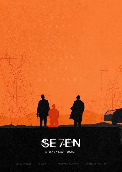 #seven #bradpitt #morganfreeman Se7en Poster, Se7en Movie, Simple Posters, Seven Movie, Illustration Software, Film Posters Art, Best Movie Posters, David Fincher, Septième Art