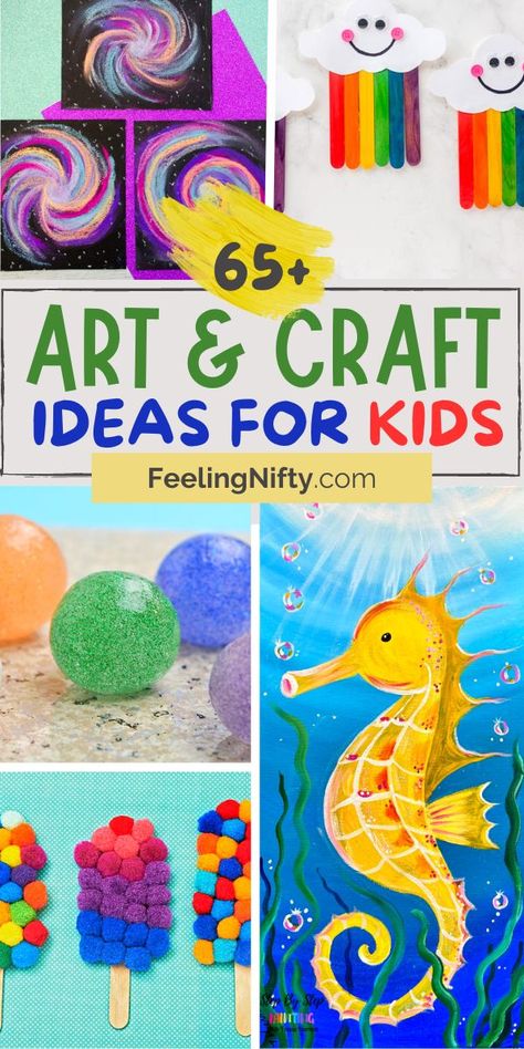 Unleash the artist within your little ones with our comprehensive compilation of 65+ arts and crafts for kids. This collection boasts of exciting DIY projects suited for children of all ages that will keep them engrossed, entertained, and most importantly, creatively engaged. From simple paper crafts to elaborate clay creations, every idea presented here will kindle your child's imagination, foster their creativity, and teach them valuable skills they can use throughout their lives. Fair Art Projects For Kids, Kindergarten Art And Craft Ideas, Crafts For Second Graders Fun Art Projects, Art For Ages 3-5, Easy Crafts For Kindergarteners Simple, Craft For 5 Year Kids, Easy Art Projects For Special Needs, Crafts For Ages 3-5 Art Projects, School Age Summer Camp Ideas Art Projects