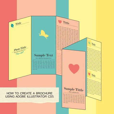 How to Make a Brochure in Adobe Illustrator -- via wikiHow.com How To Make A Pamphlet, How To Make A Brochure, Diy Brochure Ideas, Diy Brochures, Mental Health Promotion, Llc Business, Flyers Design, Diy School, Pamphlet Design