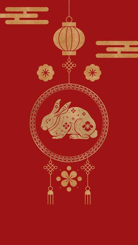 Chinese New Year Background Wallpapers, Rabbit Iphone Wallpaper, Wallpaper Chinese New Year, Chinese New Year Rabbit, Ig Grid, Big Rabbit, Chinese Zodiac Rabbit, Zodiac Rabbit, Chinese New Year Background