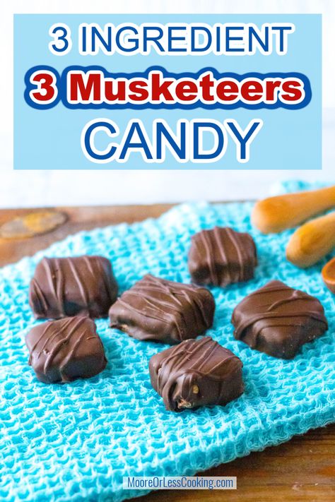 Chocolate Dipped Treats Parties, 3 Musketeers Recipe, Glutenfree Desert, 3 Musketeers Candy, Homemade Candy Recipes, Homemade Candy Bars, Candy Bar Recipe, Homemade Chocolates, Frosted Cake