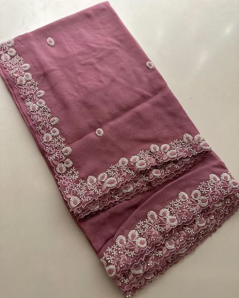 Handmade Saree Design, Embroidery Bangles, Saree Painting Designs, Simple Saree Designs, Hand Work Design, Simple Hand Embroidery Patterns, Hand Beaded Embroidery, Saree Embroidery Design, Fancy Sarees Party Wear