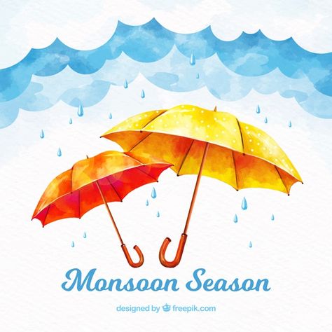 Moonson Season, Rain Background, Season Background, Rain And Thunderstorms, Book Design Inspiration, Hair Salon Logos, Cute Umbrellas, Rain Wallpapers, Yellow Umbrella