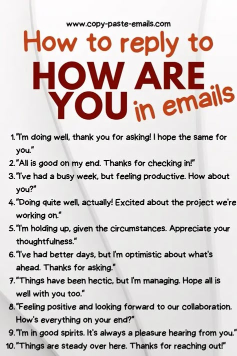 Replying To Work Emails, Reply To How Are You, How To Respond To Emails Like A Boss, How To Reply How Are You, How Are You Response, How To Email Professionally, How Are You Replies In English, How To Say How Are You, How To Write An Email