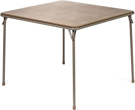 Amazon.com: XL Series Square Folding Card Table (38") - Easy-to-Use Collapsible Legs for Portability and Storage - Vinyl Upholstery for Convenient Cleaning - Steel Construction, Wheelchair Accessible (Beige): Furniture & Decor Folding Card Table, Accessible Beige, Card Table, Retirement Community, Plastic Tables, Wheelchair Accessible, Game Table, Glass Dining Table, Table Cards