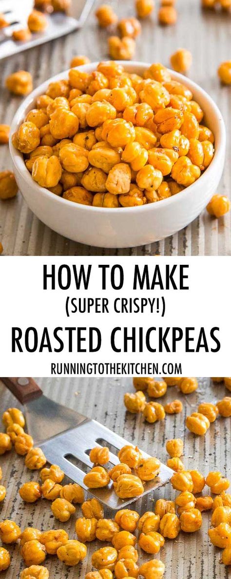 Recipe For Roasted Chickpeas, Chickpea Crispy Recipes, How To Use Chickpeas, Chickpea Crunchy Snack, Crunchy Roasted Chickpeas, How To Roast Chickpeas, Chickpea Bites, Roast Chickpeas, Crispy Roasted Chickpeas