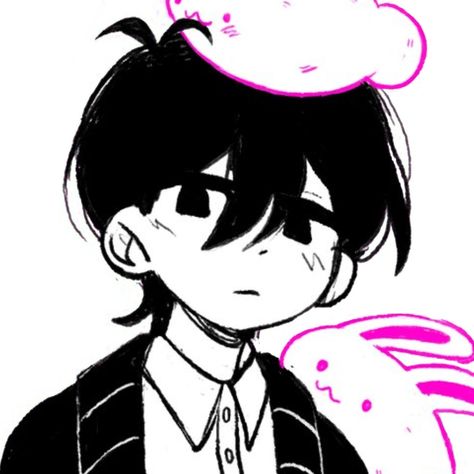 Person Looking Down Reference, Omori Pfps, Omori Pfp, Twitter Profile, Profile Photo, A Drawing, Drawing Reference, Aesthetic Anime, Anime Icons