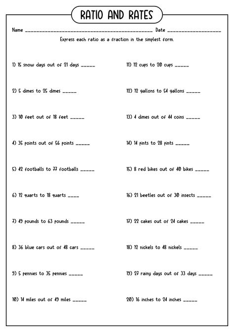 Ratio And Proportion Worksheets, Proportion Math, Ratio And Proportion, Ratio Tables, Proportions Worksheet, Equivalent Ratios, 6th Grade Worksheets, Ratios And Proportions, Unit Rate