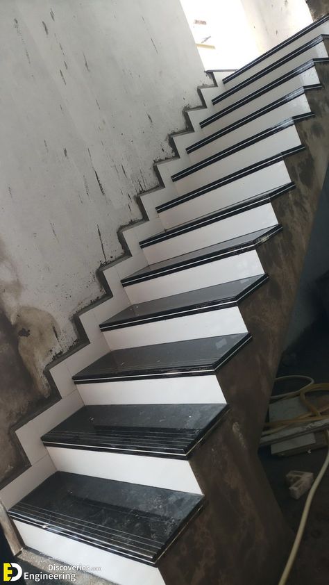 Granite Stairs Design Modern, Staircase Tiles Design, Stairs Tiles Design, Granite Steps, Granite Stairs, Staircase Design Ideas, Staircase Design Modern, House Roof Design, Pop False Ceiling Design